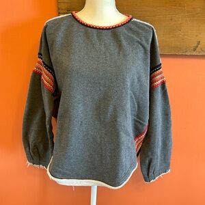 Natural Life Knit trim sweatshirt